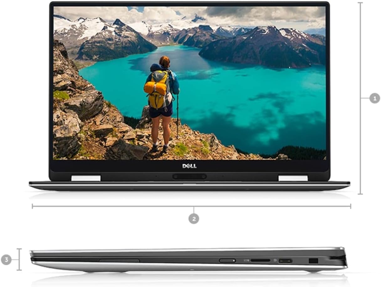 Refurbished Dell XPS 13 9365 i7 Laptop, 7th Gen, 16GB Ram, 256GB SSD