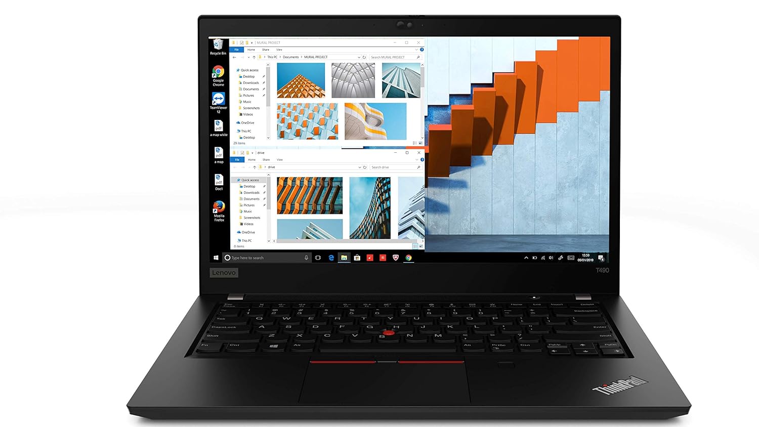 Refurbished Lenovo ThinkPad T490 i5 Laptop, 8th Gen, 8GB Ram, 256GB SSD - Touch Screen