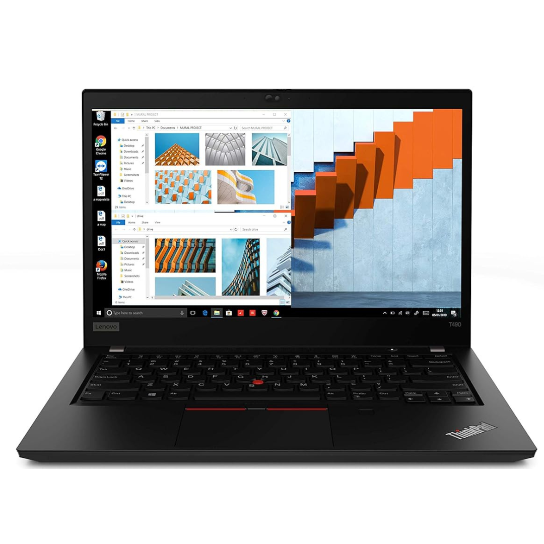 Refurbished Lenovo ThinkPad T490 i5 Laptop, 8th Gen, 8GB Ram, 256GB SSD - Touch Screen